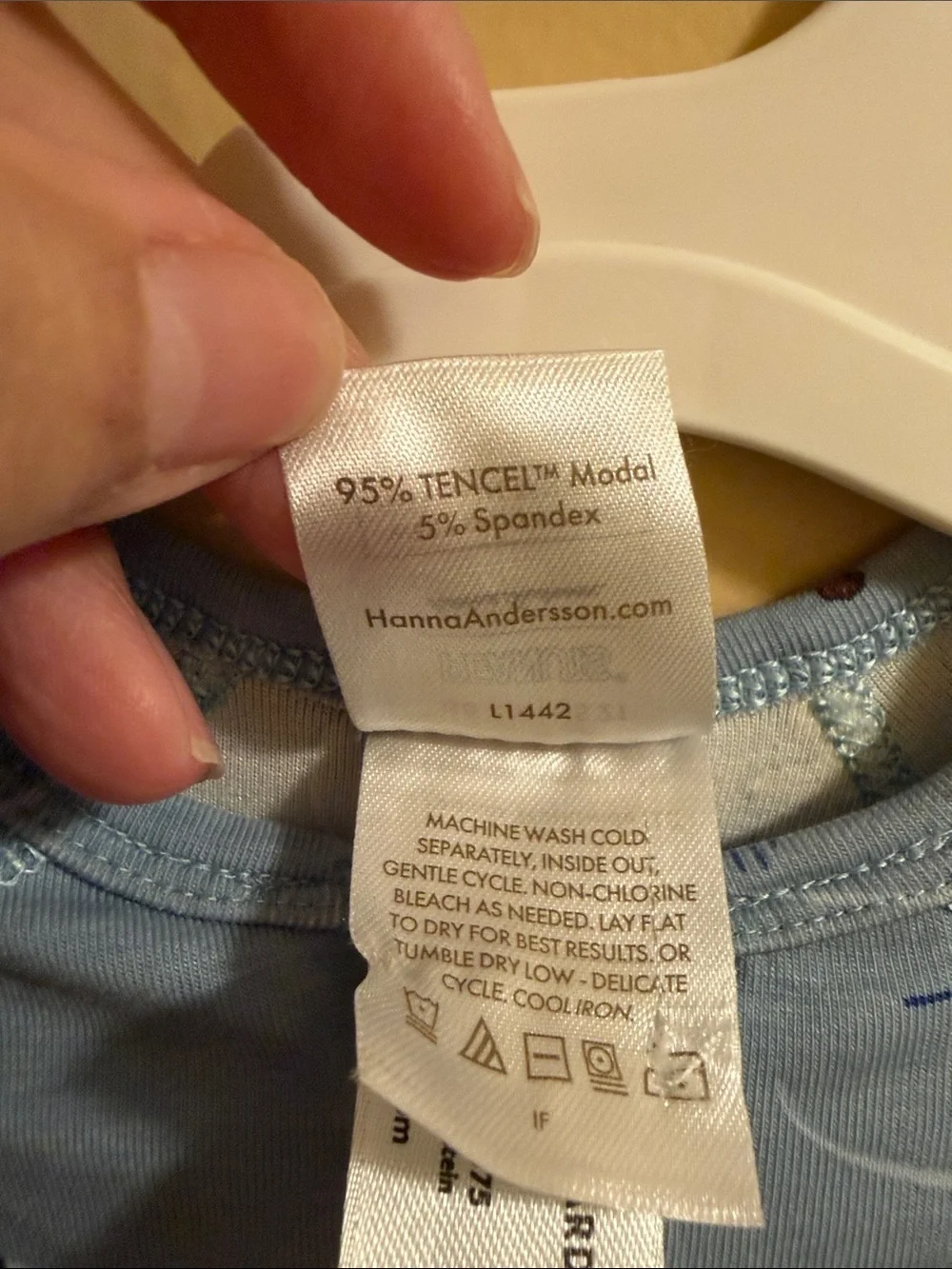 Hanna Andersson PEANUTS Kids Light Blue One-Piece Zipper Pajamas with Skating